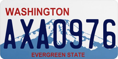 WA license plate AXA0976