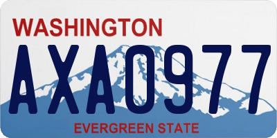 WA license plate AXA0977