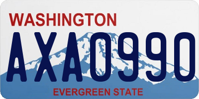 WA license plate AXA0990