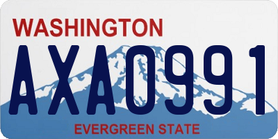WA license plate AXA0991