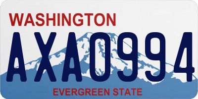 WA license plate AXA0994