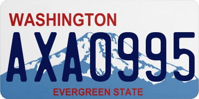WA license plate AXA0995