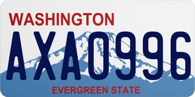 WA license plate AXA0996