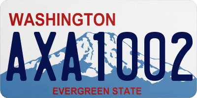 WA license plate AXA1002