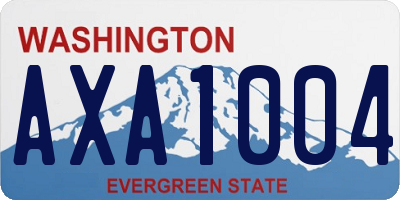 WA license plate AXA1004