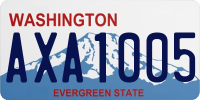 WA license plate AXA1005