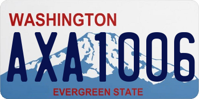 WA license plate AXA1006