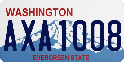 WA license plate AXA1008