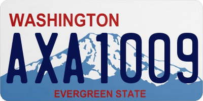 WA license plate AXA1009