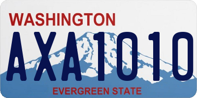 WA license plate AXA1010