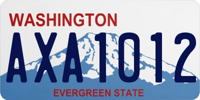 WA license plate AXA1012