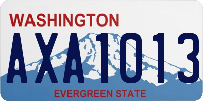 WA license plate AXA1013