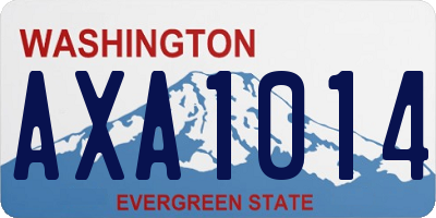 WA license plate AXA1014