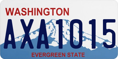 WA license plate AXA1015