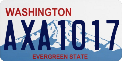 WA license plate AXA1017