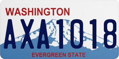 WA license plate AXA1018