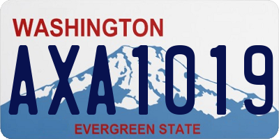 WA license plate AXA1019