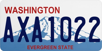 WA license plate AXA1022