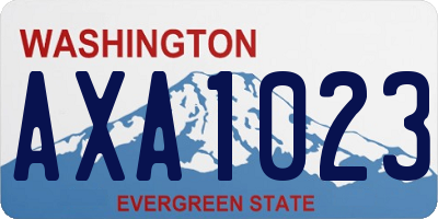 WA license plate AXA1023