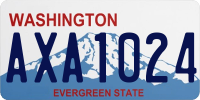 WA license plate AXA1024