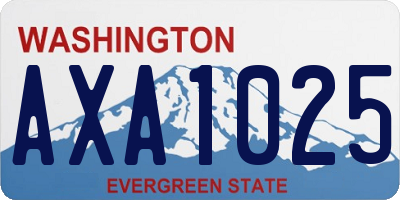 WA license plate AXA1025