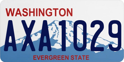 WA license plate AXA1029