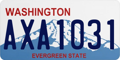 WA license plate AXA1031
