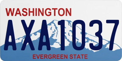 WA license plate AXA1037