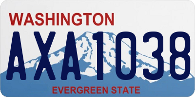 WA license plate AXA1038