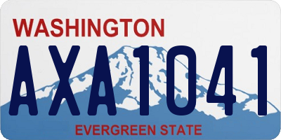 WA license plate AXA1041