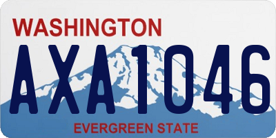 WA license plate AXA1046