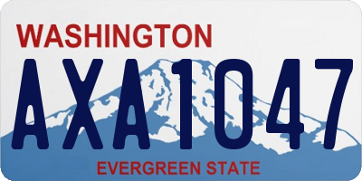 WA license plate AXA1047