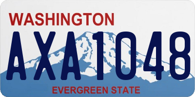 WA license plate AXA1048