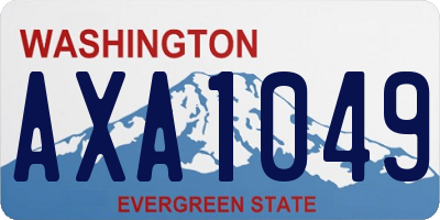 WA license plate AXA1049