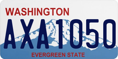 WA license plate AXA1050