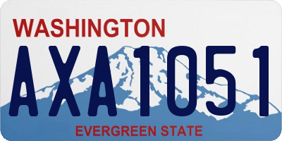 WA license plate AXA1051