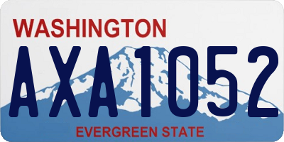 WA license plate AXA1052