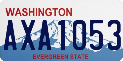WA license plate AXA1053