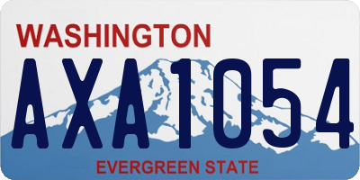 WA license plate AXA1054