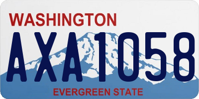 WA license plate AXA1058