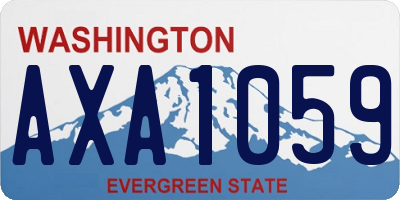 WA license plate AXA1059