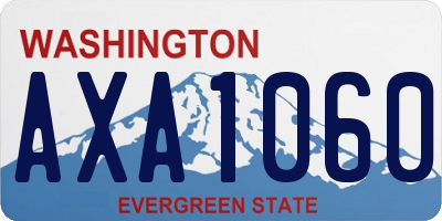 WA license plate AXA1060