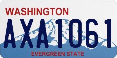WA license plate AXA1061