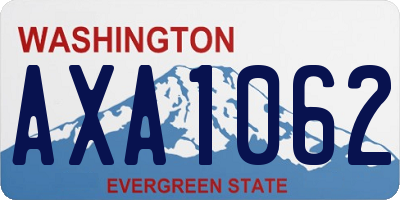 WA license plate AXA1062
