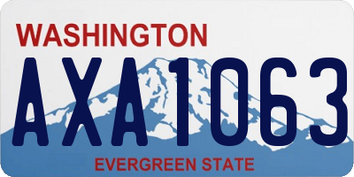WA license plate AXA1063