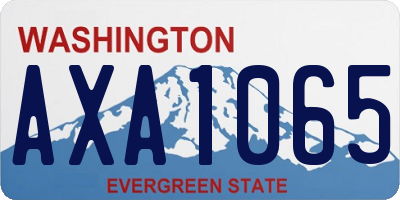 WA license plate AXA1065