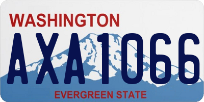 WA license plate AXA1066