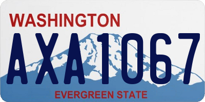 WA license plate AXA1067