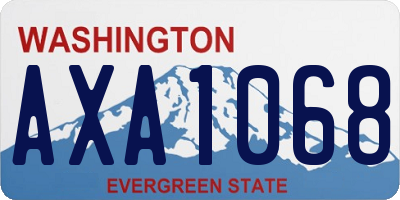 WA license plate AXA1068