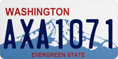 WA license plate AXA1071
